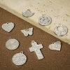 Picture of 304 Stainless Steel Charms Silver Tone Geometric