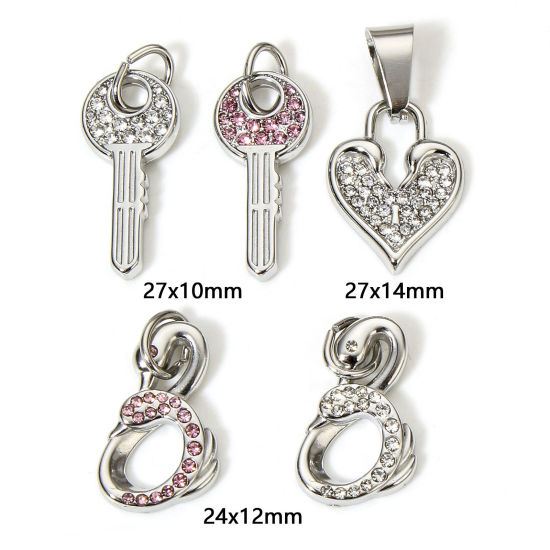 Immagine di 1 Pz 304 Acciaio Inossidabile Charms Tono Argento