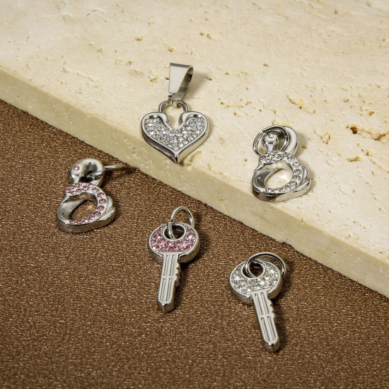 Immagine di 1 Pz 304 Acciaio Inossidabile Charms Tono Argento