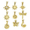 Picture of Vacuum Plating 304 Stainless Steel Charm Pendant 18K Gold Plated