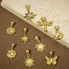 Picture of Vacuum Plating 304 Stainless Steel Charm Pendant 18K Gold Plated