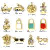Picture of Brass Charms 18K Real Gold Plated Vehicle