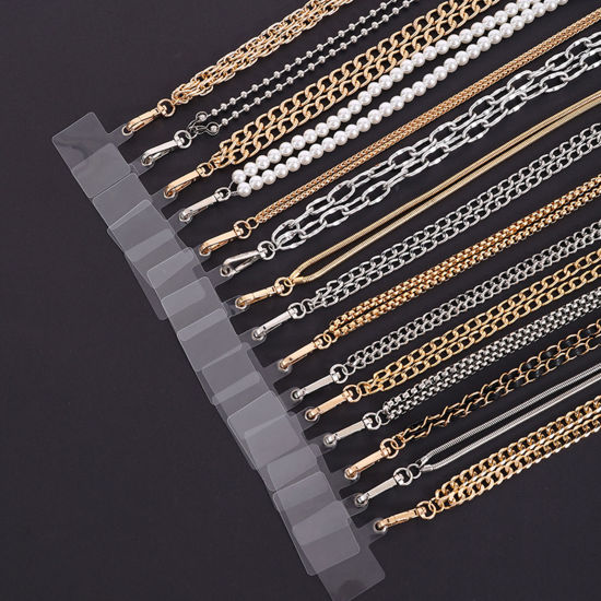 Image de 1 PCs Iron Based Alloy Cell Phone Lanyards Strap Multicolor 125cm long