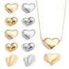 Imagen de 2 Unidades Latón día de San Valentín Colgantes Charms Corazón 3D