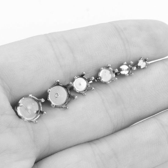 20 個 304ステンレス鋼 イヤポストスタッド イヤリング ピアス DIY 手作り ハンドメイド ジュエリー アクセサリーを作る 台座付 の画像