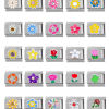 Picture of Zinc Based Alloy & Stainless Steel Italian Charm Links For DIY Bracelet Jewelry Making Silver Tone Rectangle Flower Enamel 10mm x 9mm