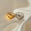 Picture of Eco-friendly Vacuum Plating Stylish Simple Multicolor 304 Stainless Steel Open Drop Rings For Women Party