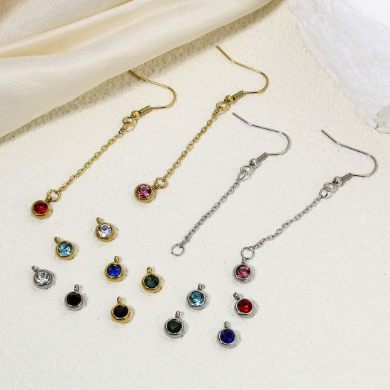 Picture of Eco-friendly 304 Stainless Steel Ear Wire Hooks Earrings For DIY Jewelry Making Accessories Multicolor Tassel With Loop