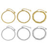 Picture of Wholesale 304 Stainless Steel Beaded Chain Bracelets, Vacuum Plating, Unisex Stylish Minimalist Gift Jewelry Supply