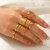 Picture of Eco-friendly Stylish Simple 18K Gold Plated 304 Stainless Steel Open Geometric Heart Rings For Women Party