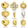 Picture of Vacuum Plating 304 Stainless Steel & Cat's Eye Glass Style Of Royal Court Character Charms Gold Plated Champagne Oval