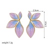 Picture of Vacuum Plating Sweet & Cute Retro 18K Gold Plated Multicolor 304 Stainless Steel Flower Enamel Ear Post Stud Earrings For Women Anniversary