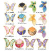 Picture of Vacuum Plating 304 Stainless Steel Retro Pendants Gold Plated Multicolor Gradient Color Butterfly Animal Enamel