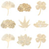 Picture of Iron Based Alloy Filigree Stamping Pendants Multicolor Lotus Flower Leaf Hollow