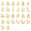 Picture of Eco-friendly Brass Charms 18K Real Gold Plated Capital Alphabet Initial Letter Message " A-Z " 3D