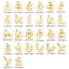 Picture of Eco-friendly Brass Charms 18K Real Gold Plated Capital Alphabet Initial Letter Message " A-Z " 3D