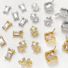 Picture of Brass Charms Multicolor Geometric Windmill Clear Cubic Zirconia