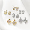 Picture of Brass Charms Multicolor Geometric Windmill Clear Cubic Zirconia