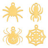 Picture of Vacuum Plating 201 Stainless Steel Simple Charms Multicolor Halloween Spider Animal Hollow