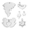 Picture of 304 Stainless Steel Charms Silver Tone Star