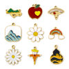 Picture of Vacuum Plating 304 Stainless Steel Charms Gold Plated Enamel