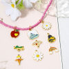 Picture of Vacuum Plating 304 Stainless Steel Charms Gold Plated Enamel