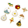 Picture of Vacuum Plating 304 Stainless Steel Charms Gold Plated Enamel