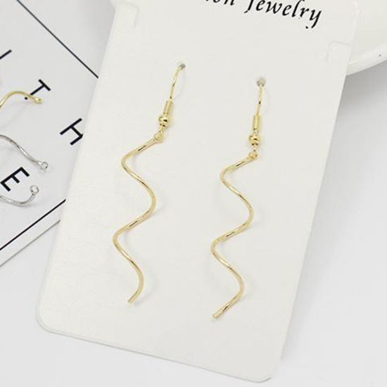 Image de 2 Pcs Pendentifs en Laiton Forme de S Multicolore Courbe