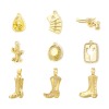 Picture of Brass West Cowboy Charm Pendant Multicolor Boots Clear Cubic Zirconia