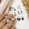 Picture of 304 Stainless Steel & Natural Shell Charms Silver Tone Geometric