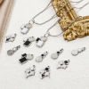 Picture of 304 Stainless Steel & Natural Shell Charms Silver Tone Geometric