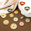 Picture of Eco-friendly Vacuum Plating 304 Stainless Steel Religious Charmes Gold Plated Evil Eye Rhinestone