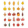 Picture of Zinc Based Alloy Autumn Fall Style Charms Gold Plated Multicolor Leaf Enamel