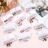 Picture of 304 Stainless Steel Ear Post Stud Earrings Set Silver Tone Christmas
