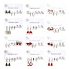 Picture of 304 Stainless Steel Ear Post Stud Earrings Set Silver Tone Christmas
