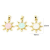 Picture of 2 PCs Brass Galaxy Charm Pendant Real Gold Plated Pearlized Sun Enamel 25mm x 18mm
