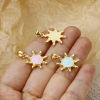 Picture of 2 PCs Brass Galaxy Charm Pendant Real Gold Plated Pearlized Sun Enamel 25mm x 18mm