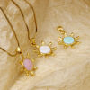 Picture of 2 PCs Brass Galaxy Charm Pendant Real Gold Plated Pearlized Sun Enamel 25mm x 18mm