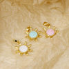 Picture of 2 PCs Brass Galaxy Charm Pendant Real Gold Plated Pearlized Sun Enamel 25mm x 18mm