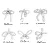 Picture of Eco-friendly Brass Clothes Charmes Real Gold Plated Bowknot Clear Cubic Zirconia