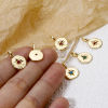 Picture of Brass Galaxy Charms Wholesale Real Gold Plated Irregular Star Multicolour Cubic Zirconia 17mm x 11mm