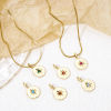 Picture of Brass Galaxy Charms Wholesale Real Gold Plated Irregular Star Multicolour Cubic Zirconia 17mm x 11mm