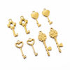 Picture of 304 Stainless Steel Charms Multicolor Key Heart