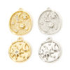 Picture of Brass Galaxy Charms Multicolor Sun Moon Clear Cubic Zirconia