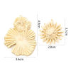 Image de 1 Pièce Pendentifs en Laiton Plaqué Or 18K Texture