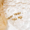 Picture of Eco-friendly Brass Spacer Beads For DIY Bracelet Jewelry Making Findings 14K Real Gold Plated Clear Cubic Zirconia