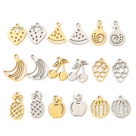 304 Stainless Steel Charms Fruit Hollow