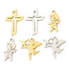 Picture of 304 Stainless Steel Religious Charms Cross Angel Hollow