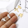Picture of 304 Stainless Steel Religious Charms Cross Angel Hollow