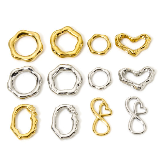 Immagine di 2 Pz 304 Acciaio Inossidabile Pendenti Charms Connettori Geometrica